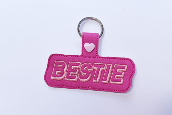 Bestie key fob for Best Friend Key Chain 4x4