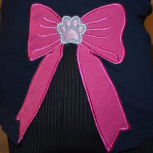 Paw Side Bow Applique