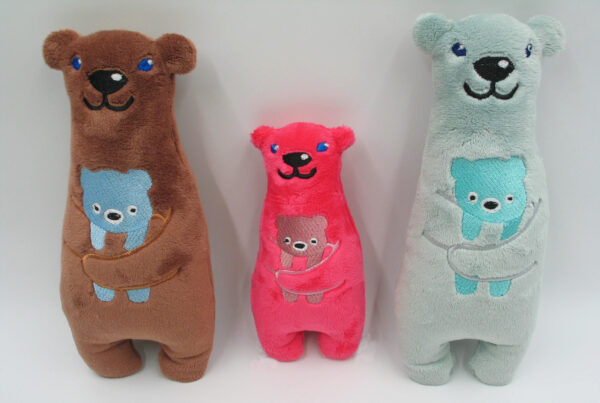 Teddy Bear with little bear Stuffie ITH