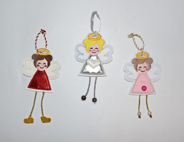 hanging angel Christmas tree decoration 1 ITH 4x4
