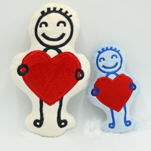 Guy with heart Stuffie ITH