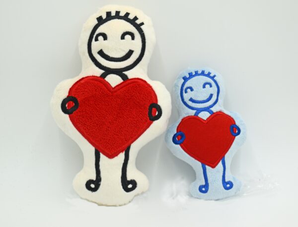 Guy with heart Stuffie ITH