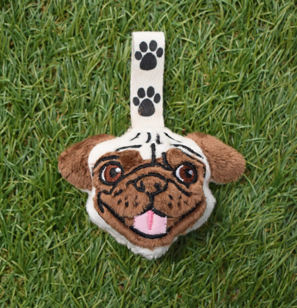 Pug Dog Snap Tab  4x4