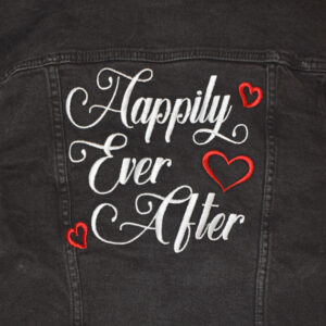 Happily Ever After Embroidery for bridal jacket