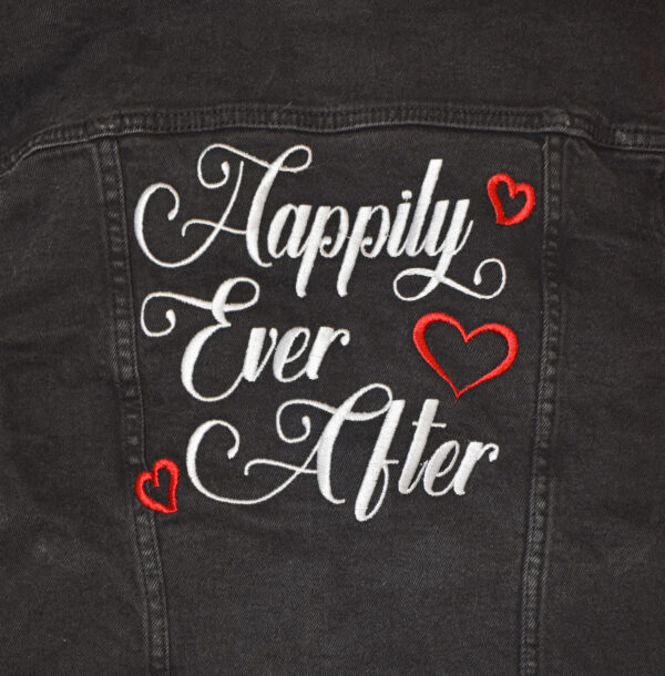 Happily Ever After Embroidery for bridal jacket
