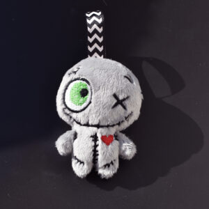 monster voo doo doll Stuffie snap tab 4x4