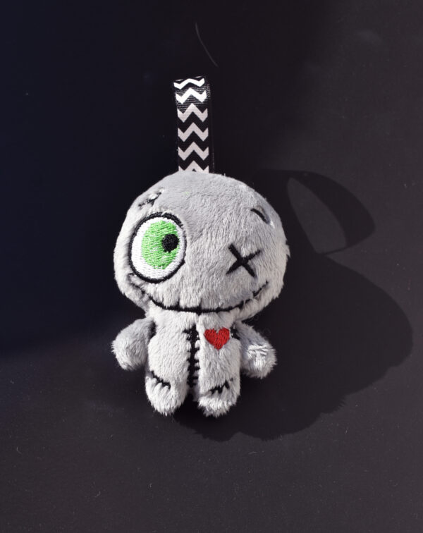 monster voo doo doll Stuffie snap tab 4x4