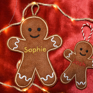 Gingerbread man embroidery pattern