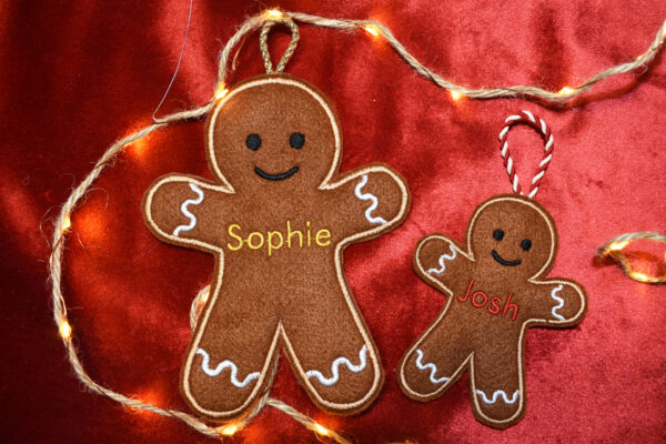 Gingerbread man embroidery pattern
