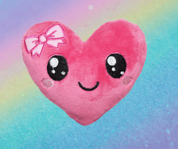 Heart with bow Stuffie ITH