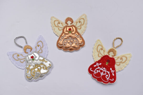 hanging angel Christmas tree decoration 2 ITH  4x4