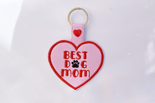 Best Dog Mom Paw Key Chain 4x4
