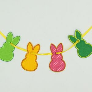 bunny shape decoration for easter 4x4 embroidery design