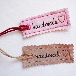 handmade hanging tag ITH  4x4