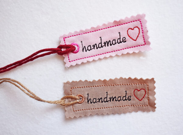 handmade hanging tag ITH  4x4