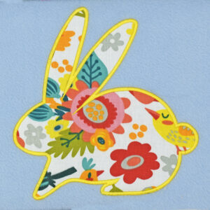bunny shape silhuette aplique