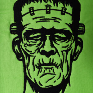 Frankenstein green monster Halloween embroidery design