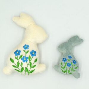 Floral Easter bunny ITH