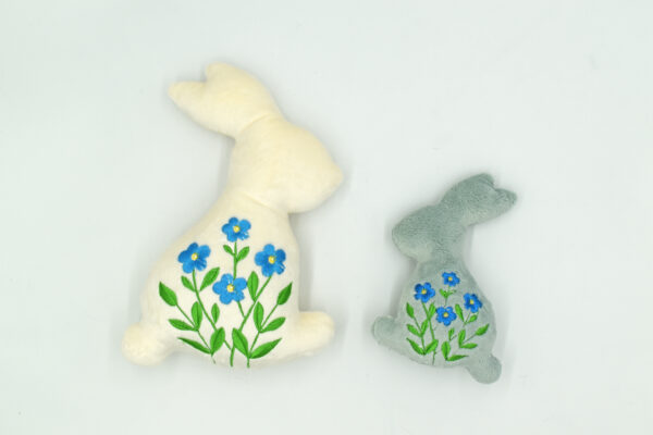 Floral Easter bunny ITH