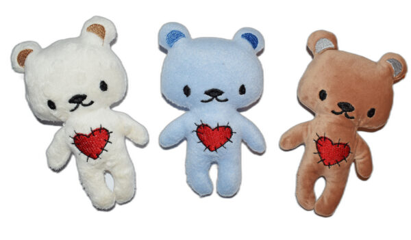 valentine Teddy Bear with heart Stuffie ITH