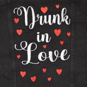 Drunk In Love Embroidery design pattern for bridal jacket