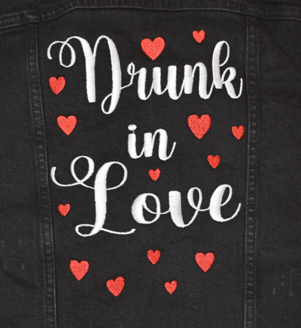 Drunk In Love Embroidery design pattern for bridal jacket