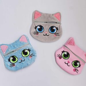 Cat's head purse wallet ITH embroidery design 5x7