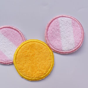 Washpad make-up removal pad round shape embroidery design 4x4 ,10cm x10 cm