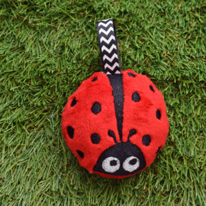ladybug Stuffie snap tab 4x4