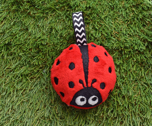 ladybug Stuffie snap tab 4x4