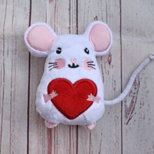 Mouse with heart Stuffie ITH