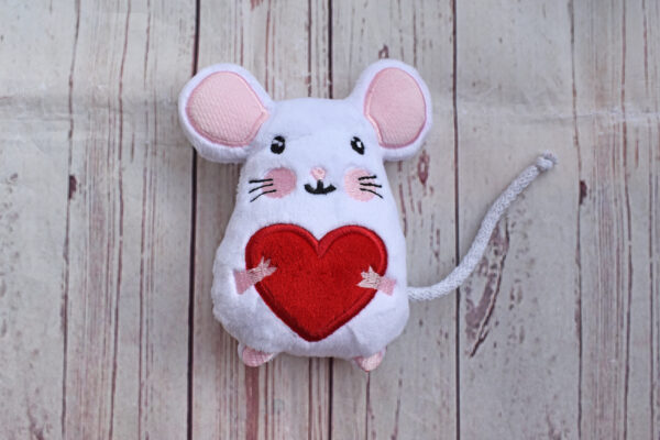 Mouse with heart Stuffie ITH