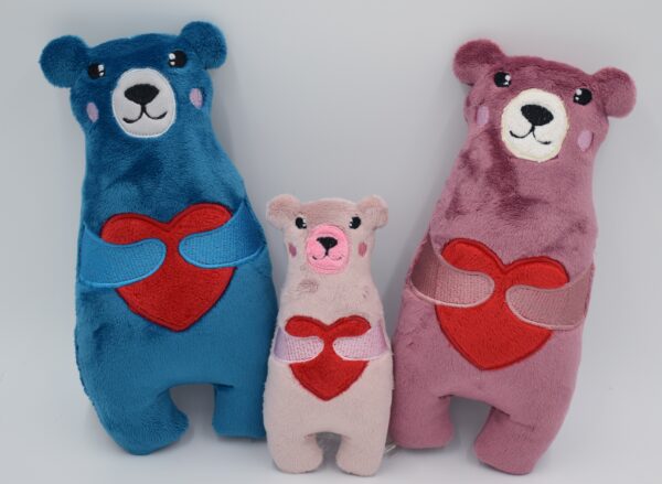 Teddy Bear with heart Stuffie ITH 4