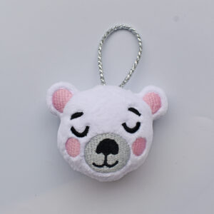 Mini bear head pendant stuffie 4x4