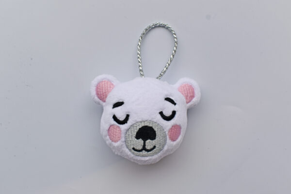 Mini bear head pendant stuffie 4x4