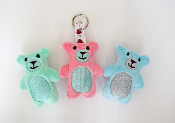 Little teddy bear keychain ITH  4x4