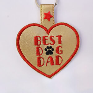 Best Dog Dad Paw key chain 2 4x4