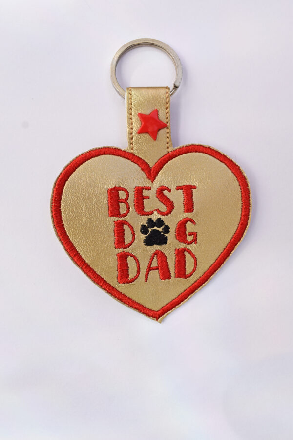 Best Dog Dad Paw key chain 2 4x4