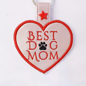 Best Dog Mom Paw Key Chain