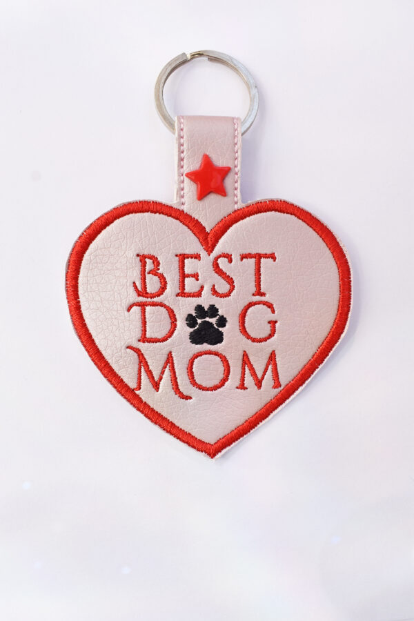 Best Dog Mom Paw Key Chain
