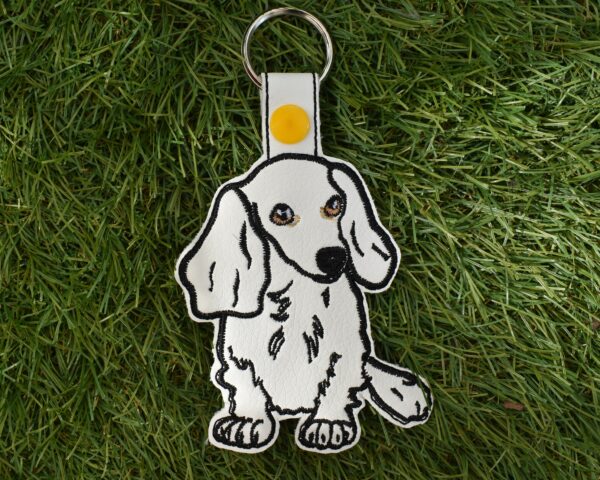 Long Hair Dachshund Snap Tab