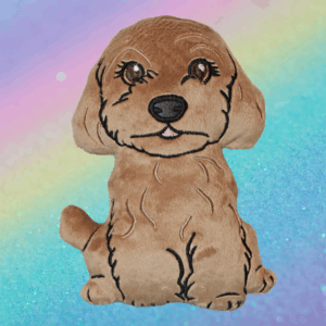 Golden Doodle dog stuffie ITH