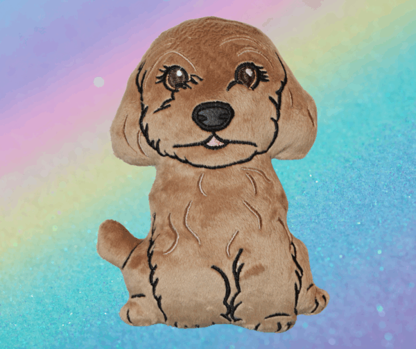 Golden Doodle dog stuffie ITH
