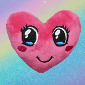 Heart with big eyes Stuffie ITH Embroidery